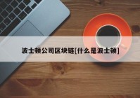 波士顿公司区块链[什么是波士顿]